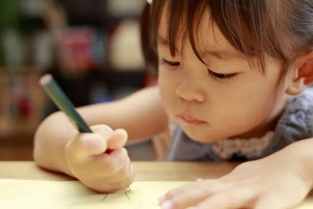 Cute Little Girl Drawing at Home — Burtonsville, MD — Childway Early Learning Center