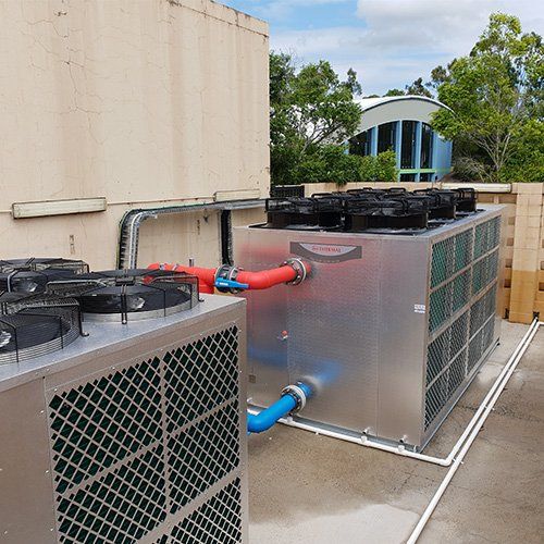 Two Large Heat Pump Machine — Pool Heat Pumps in Gympie, QLD
