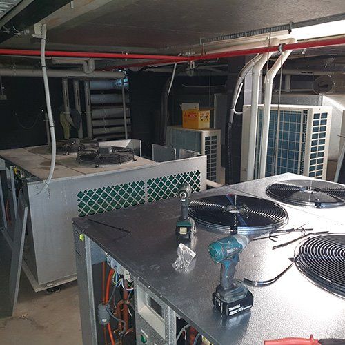Three Large Heat Pump Machine — Pool Heat Pumps in Gympie, QLD