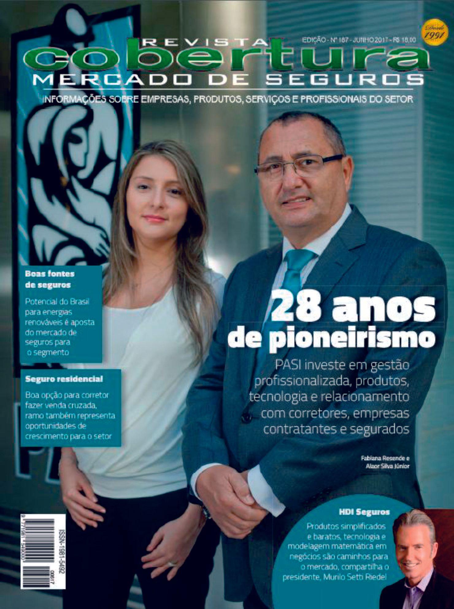 Um homem e uma mulher estão na capa de uma revista