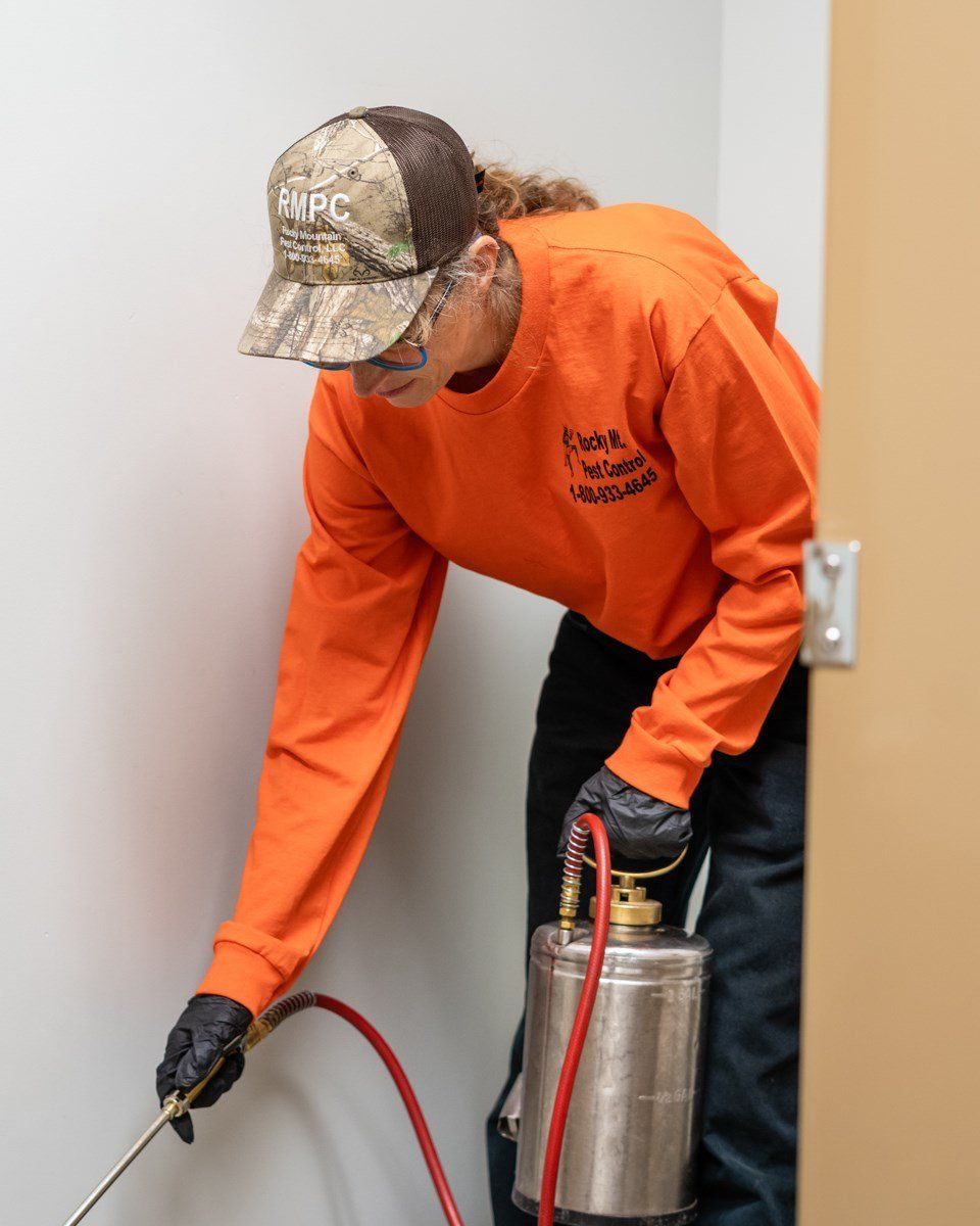Worker Spraying Insecticide — Santa Fe, NM — Rocky Mountain Pest Control
