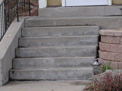 After steps leveling — Concrete patios in Brighton, CO