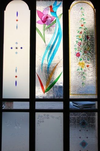 Vetrata colorata porta