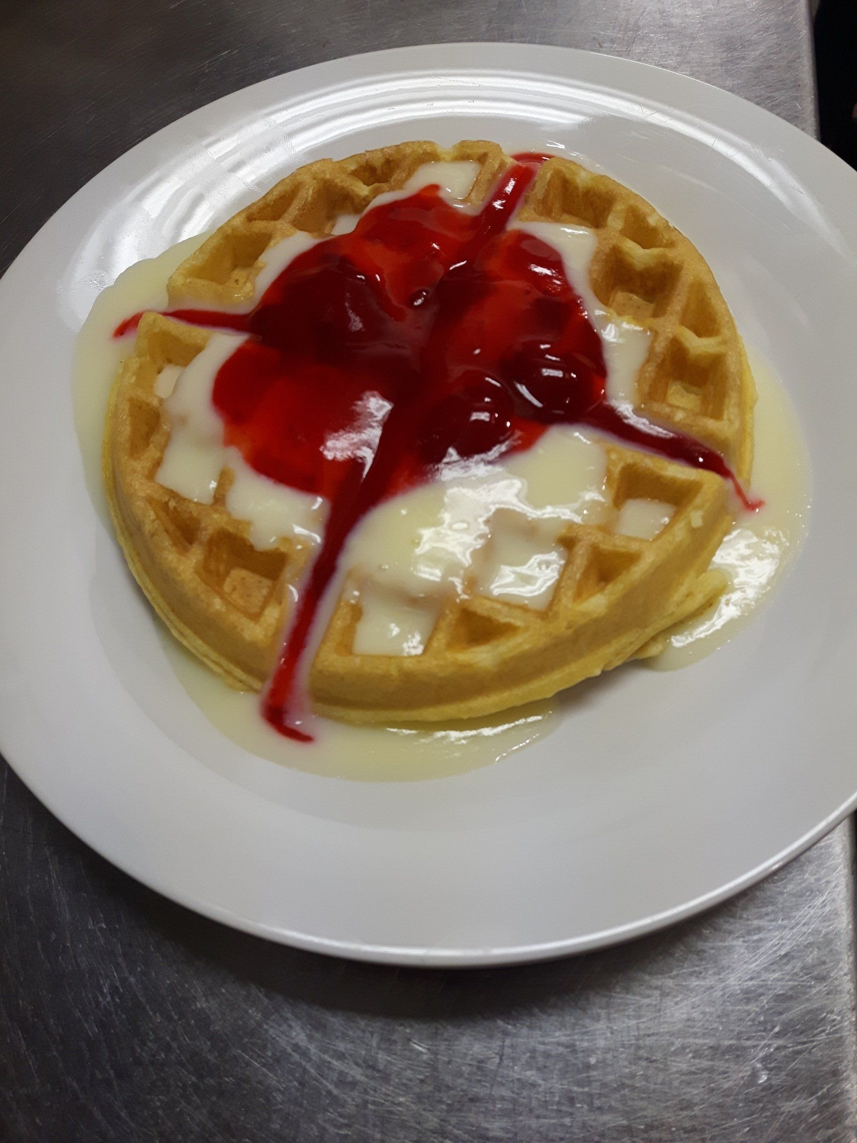 Waffles with Sauce