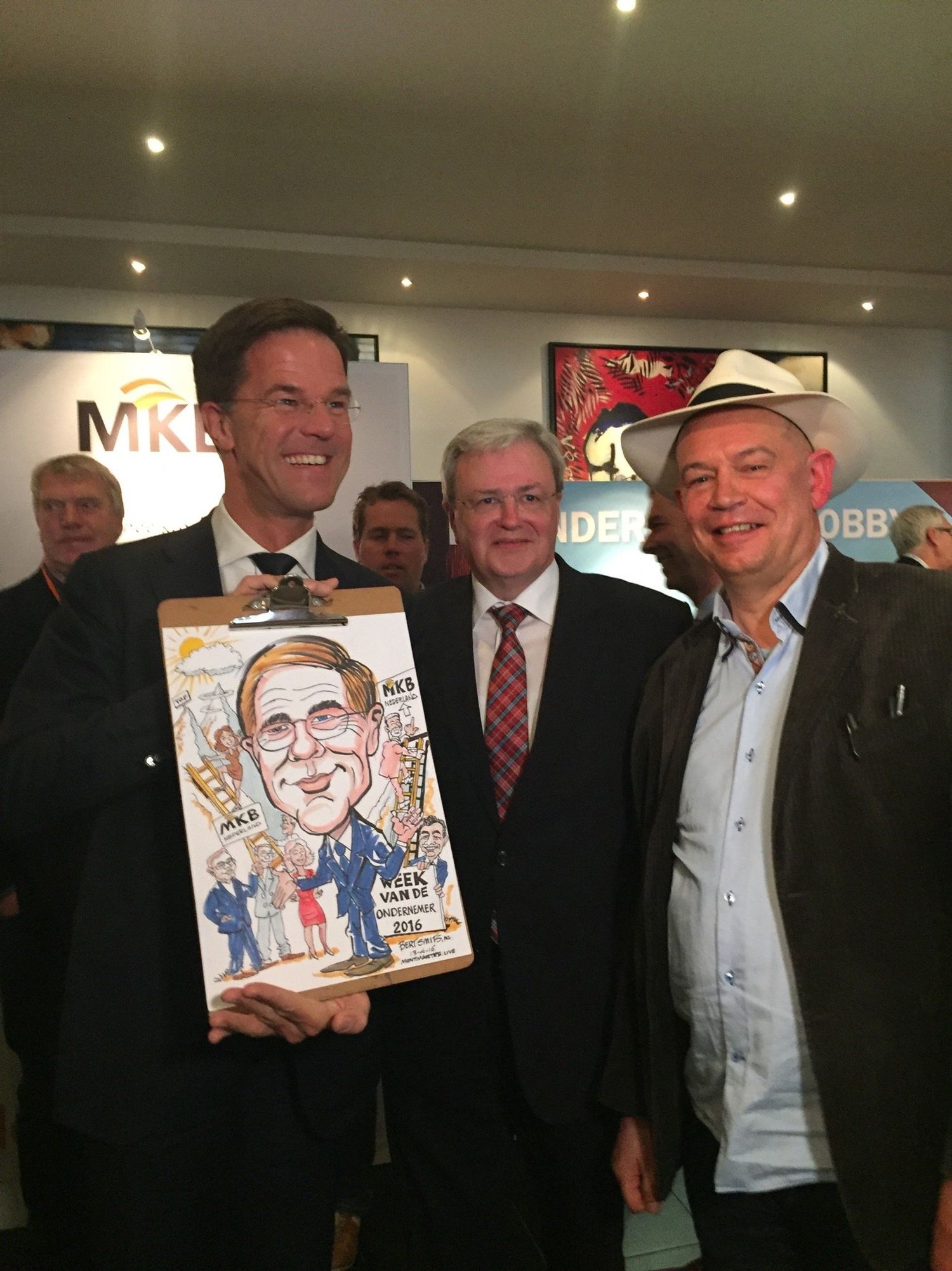 karikatuur op lokatie