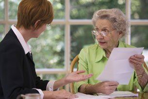 a lady discussing about property management