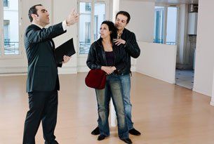 a man showing the house