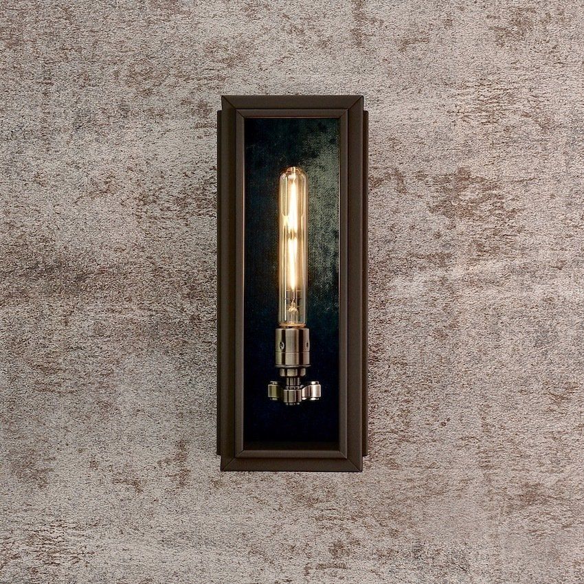 Bespoke Wall Light  With Green Velvet Back Plate