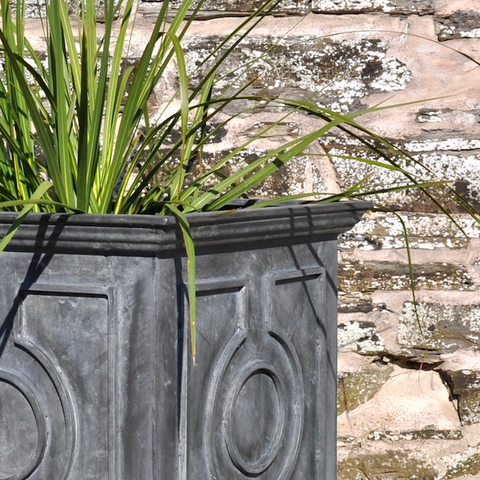 Belgian Circle Planters Planted with Grasses
