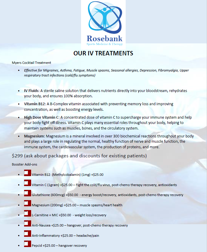 Our Infusion Treatments