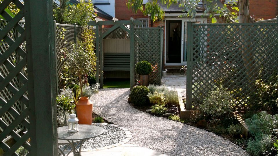 modern wooden foyer fences in a garden