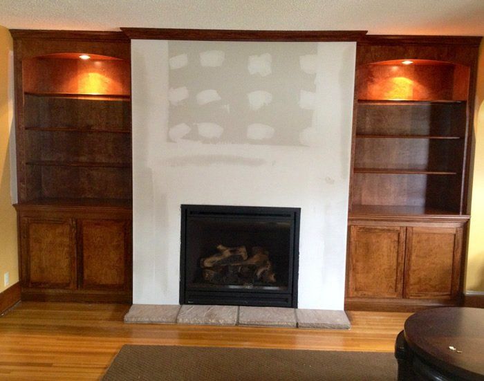 Undergoing fireplace repairs
