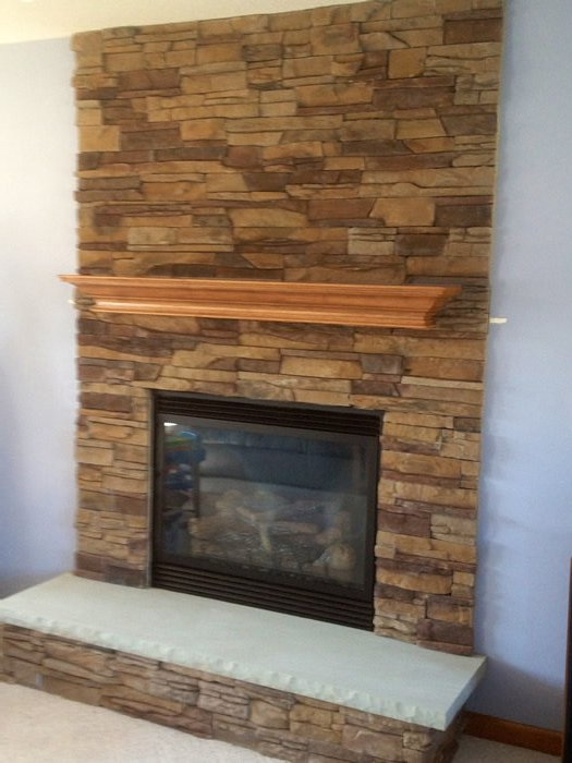 Stone fireplace repair and installation