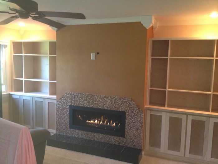 Gas fireplace custom installation