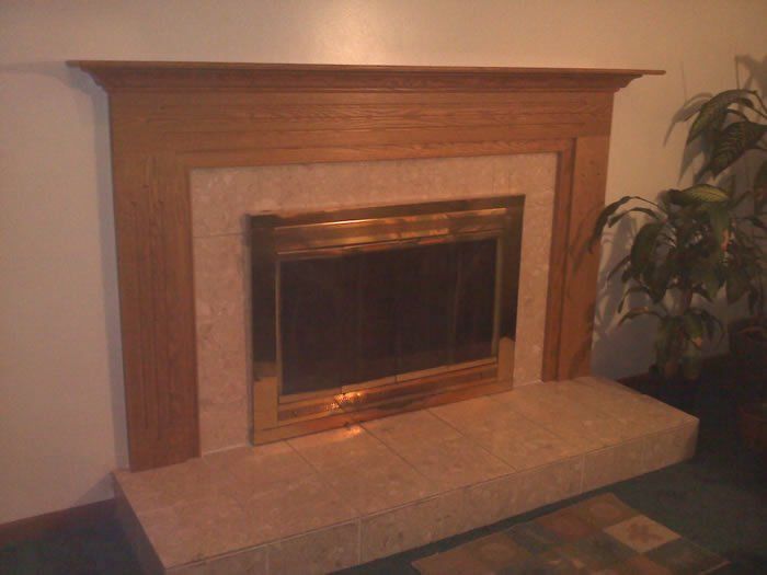 Wood burning fireplace installation