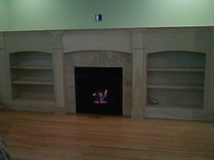 Home gas fireplace installation