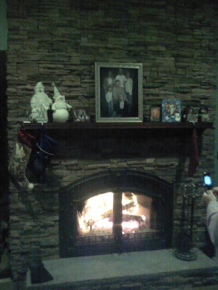 Mantel and wood burning fireplace installation
