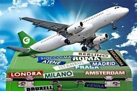 Valigia e aereo