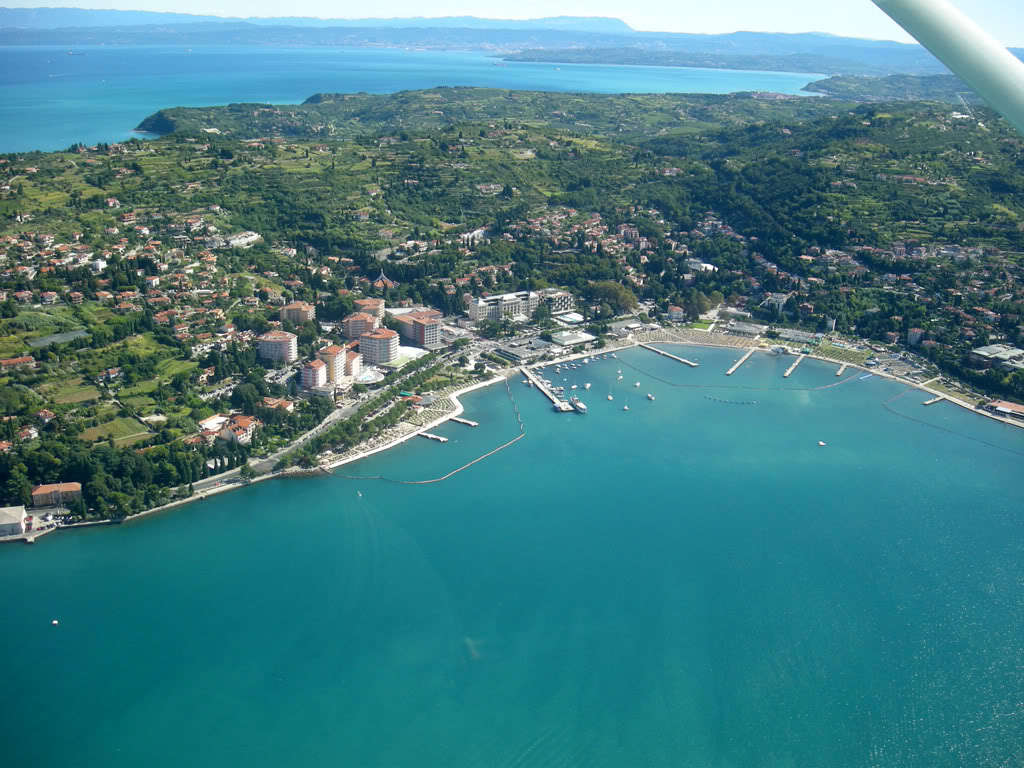 veduta aerea di Portoroz