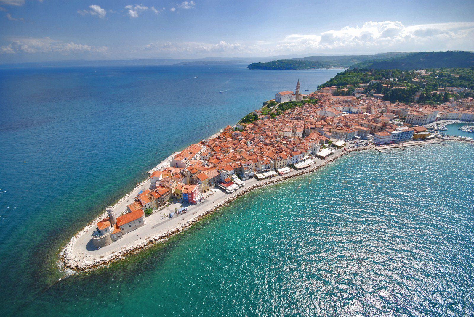 veduta aerea di Izola