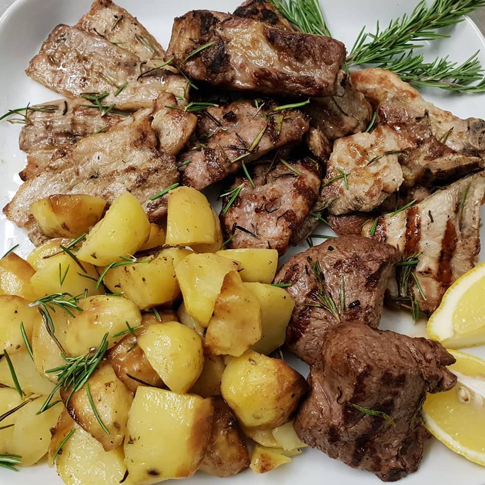 spezzatino di carne alla brace con patate