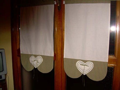 tende a vetro con cuori