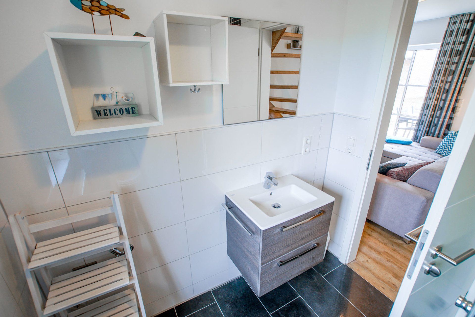 Badezimmer in Ferienappartement 10 (zweite Ansicht).