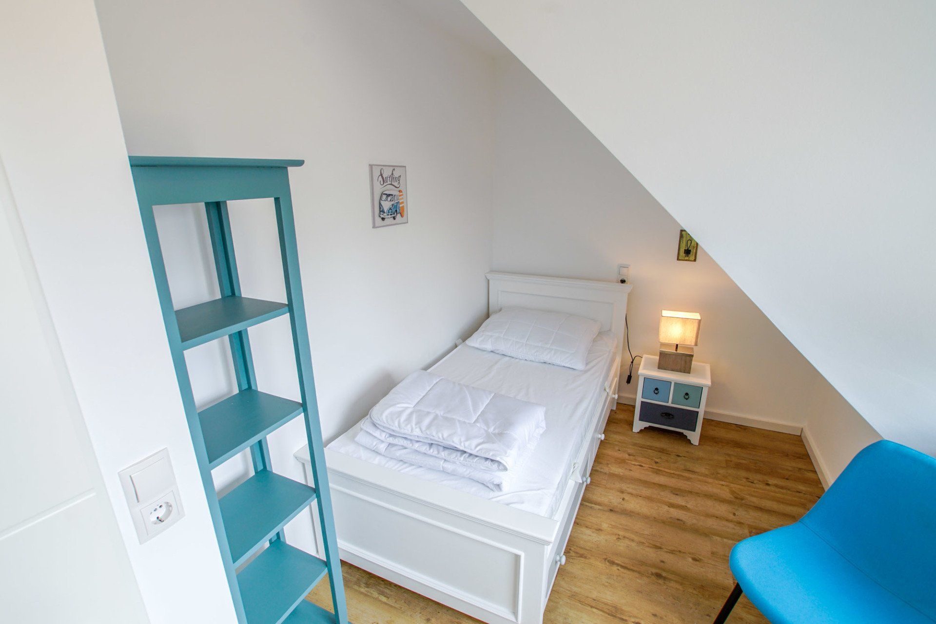 Schlafzimmer in Ferienappartement 10 (Ansicht 3).