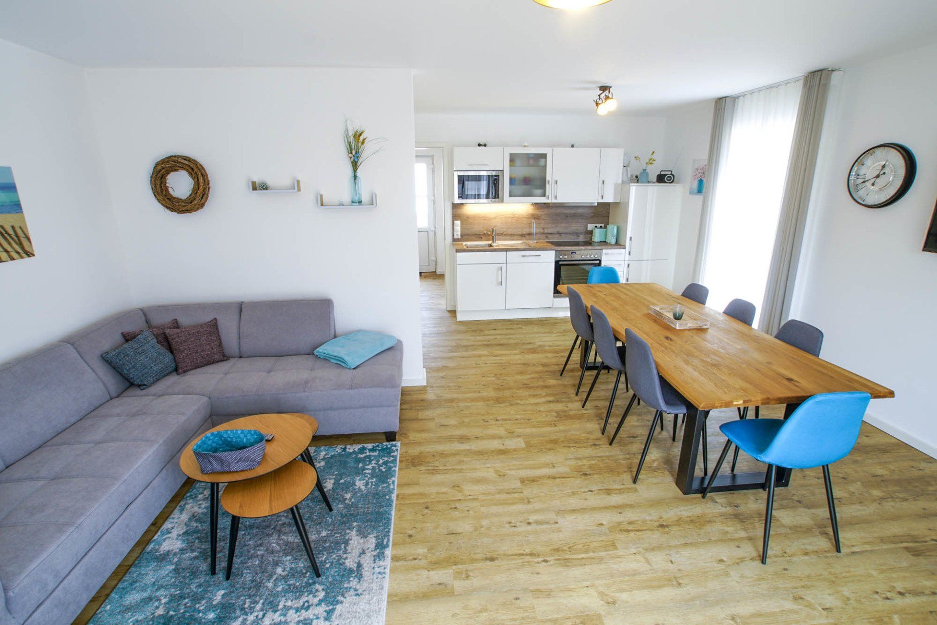 Wohn-/Essbereich mit Küche in Ferienhaus 14.