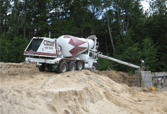 Man Pouring Concrete, Ready Mix Concrete in Henniker, NH