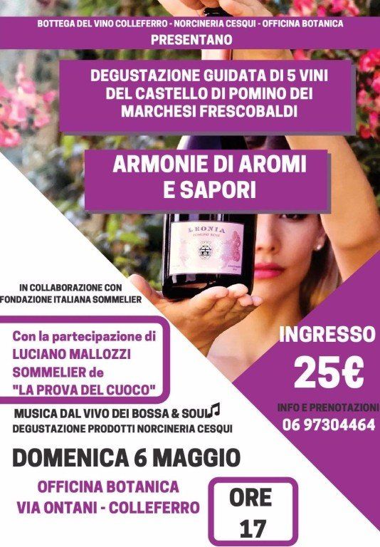 Promozione di un evento con degustazione di vini