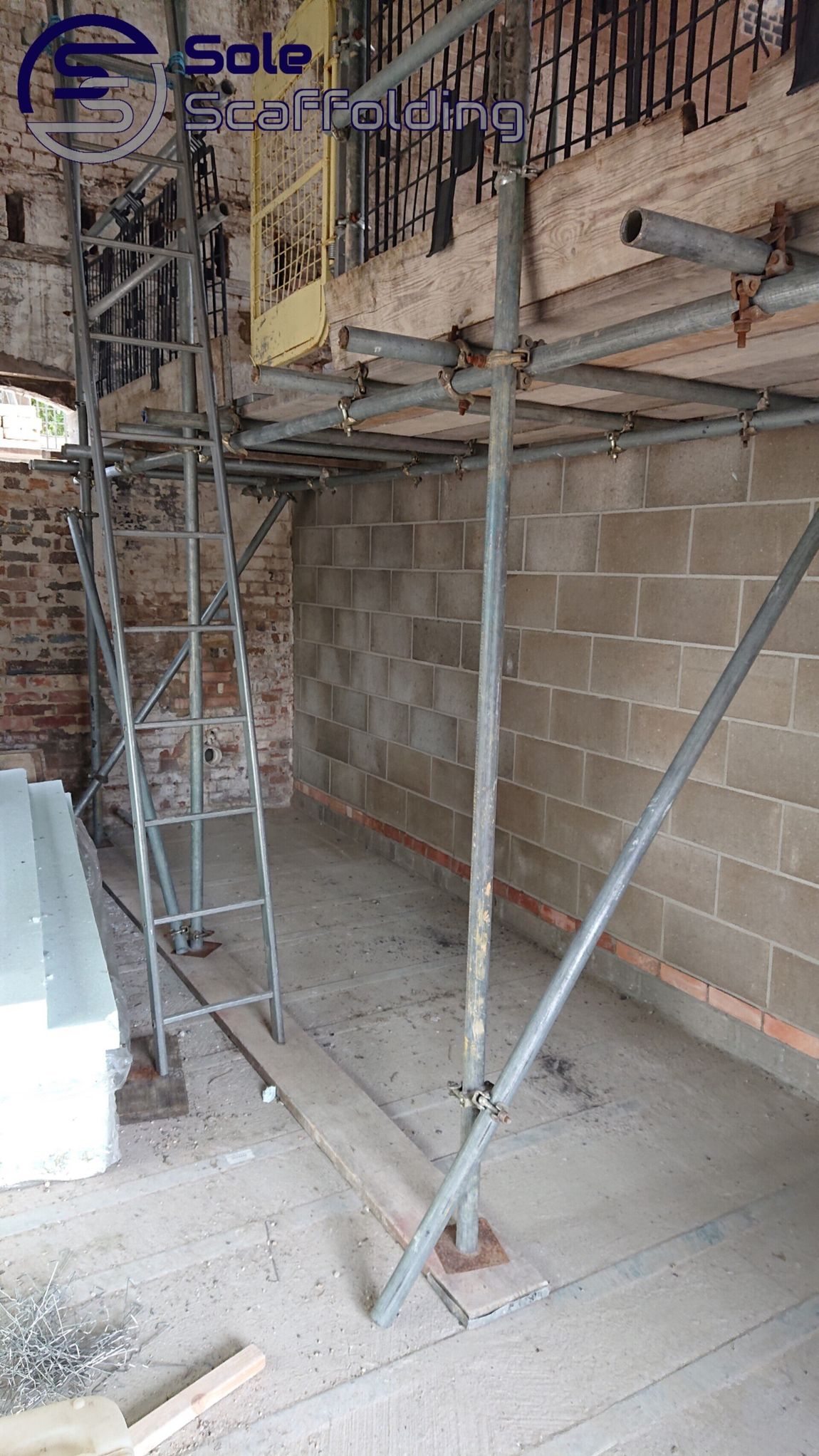 sole scaffolding - internal scaffold for brickwork in Soham
