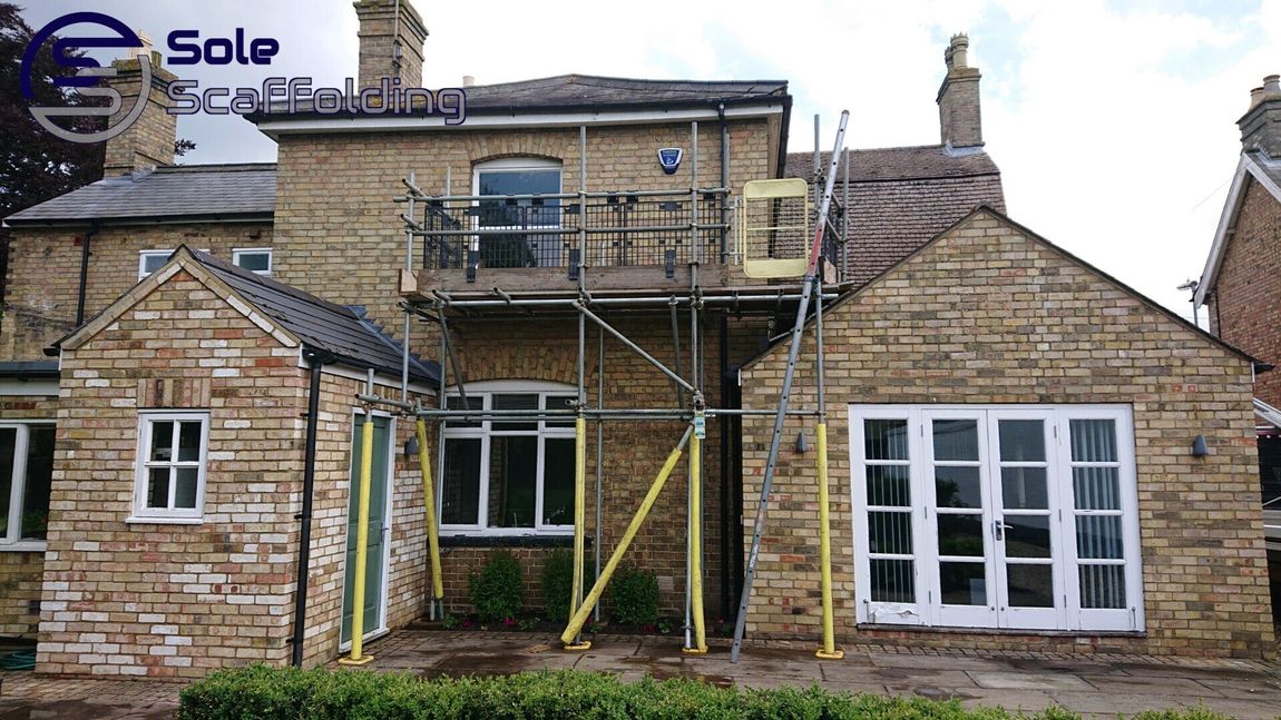 sole scaffolding - scaffold for  window replacement in Charteris