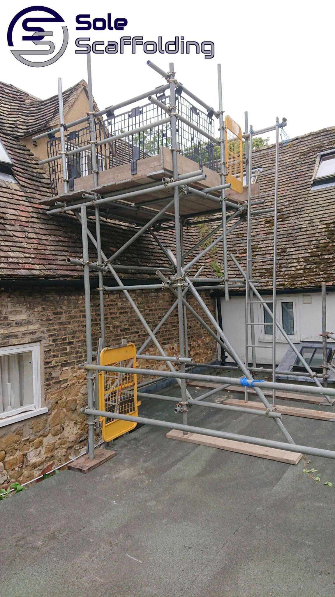 sole scaffolding - scaffold for render to dormer window in Ely