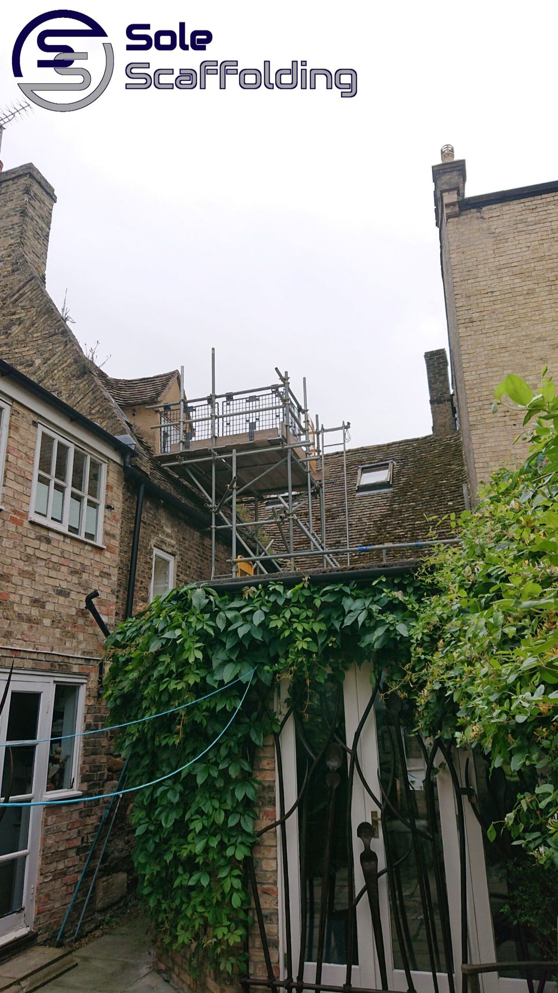 sole scaffolding - scaffold for render to dormer window in Ely