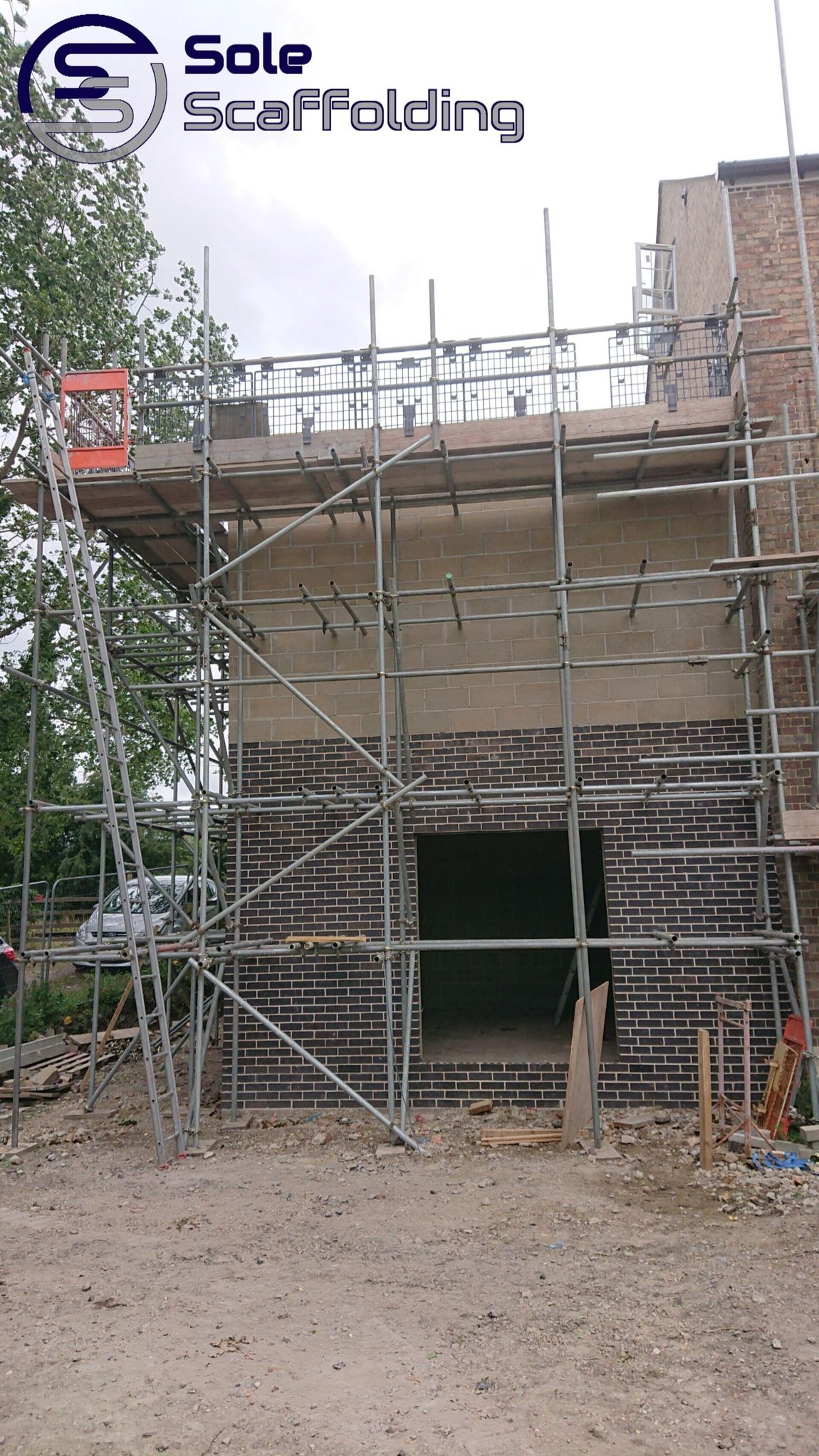 sole scaffolding - Scaffold for new build extension in Soham