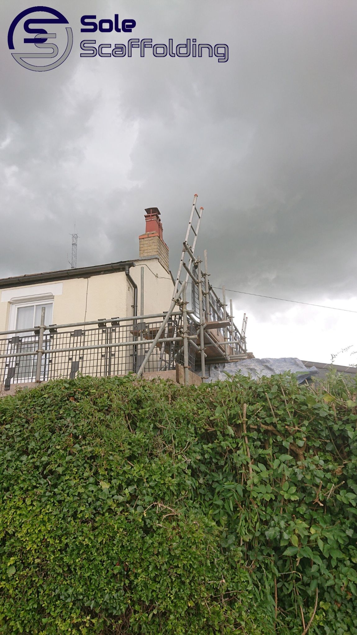sole scaffolding - Scaffold for render works in Haddenham