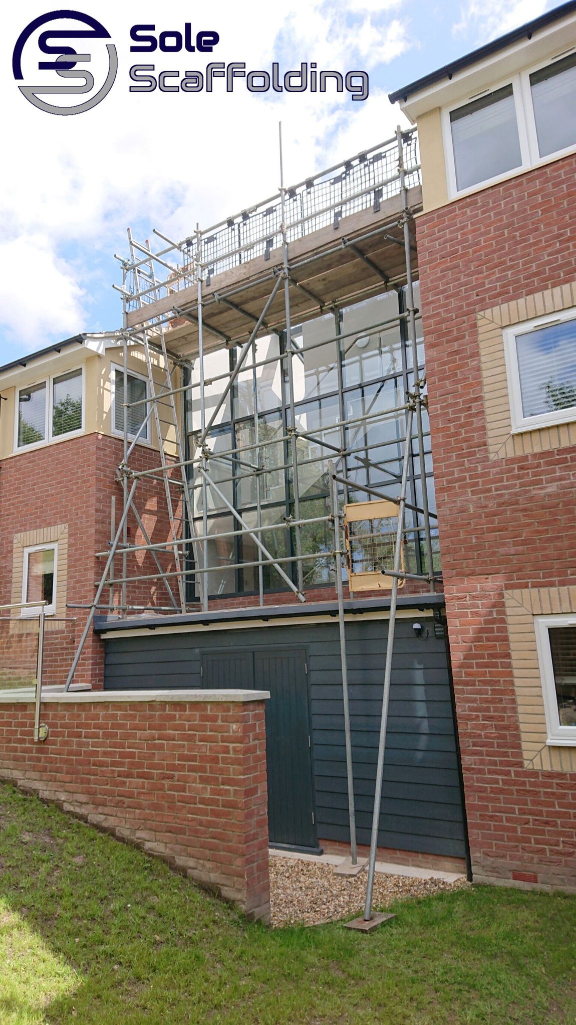 sole scaffolding - Scaffold for glass roof repair in Bury St Edmunds