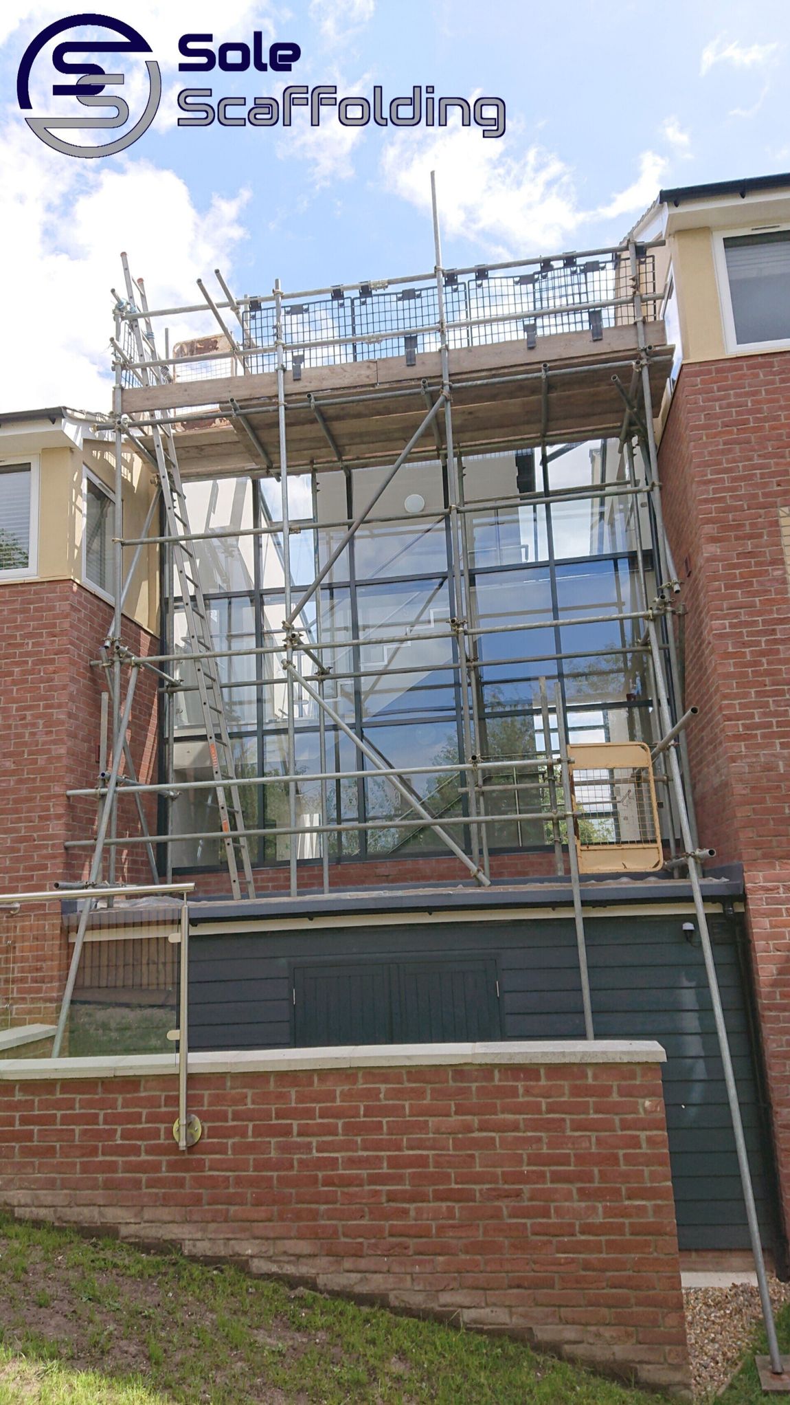 sole scaffolding - Scaffold for glass roof repair in Bury St Edmunds