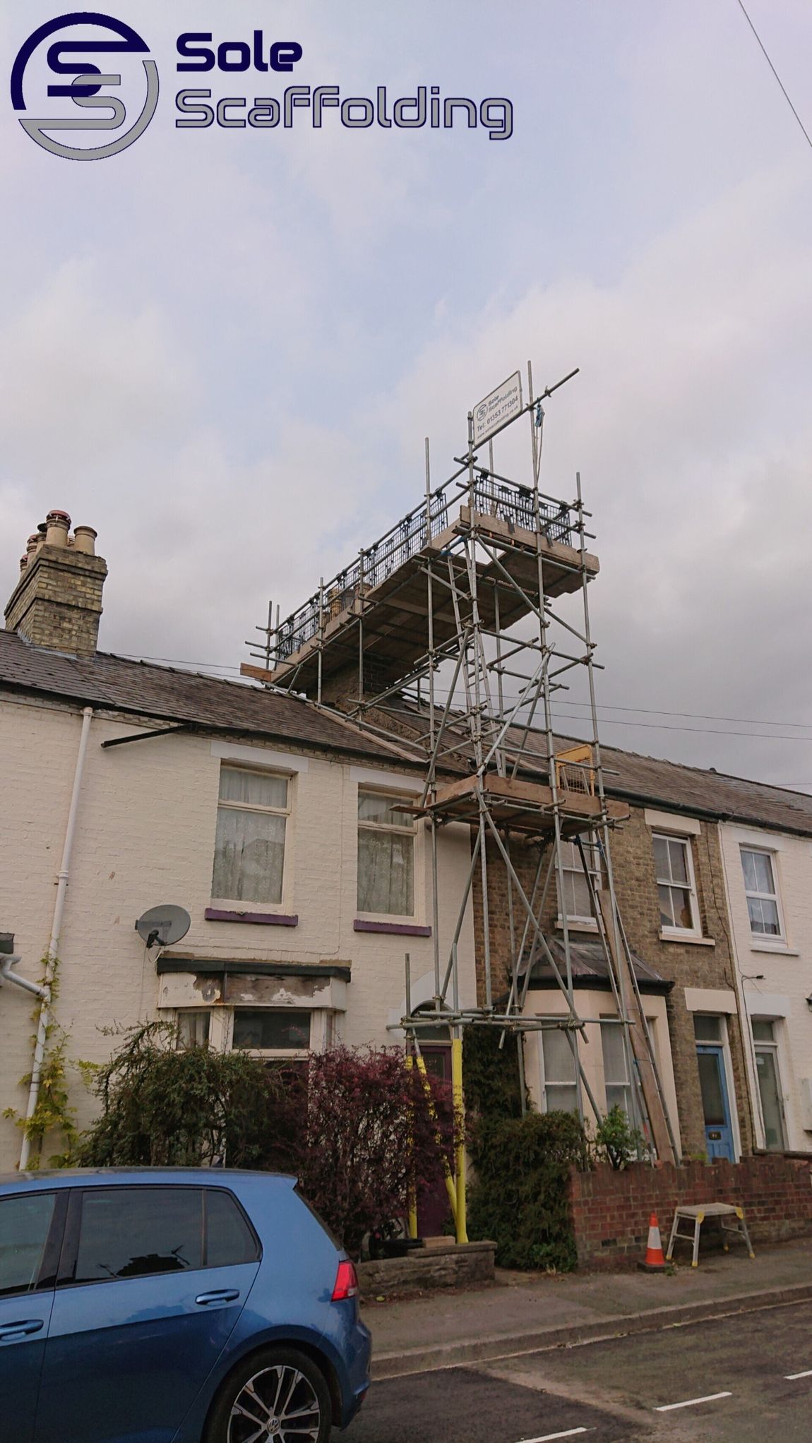 sole scaffolding - chimney scaffold for chimney repair in Cambridge