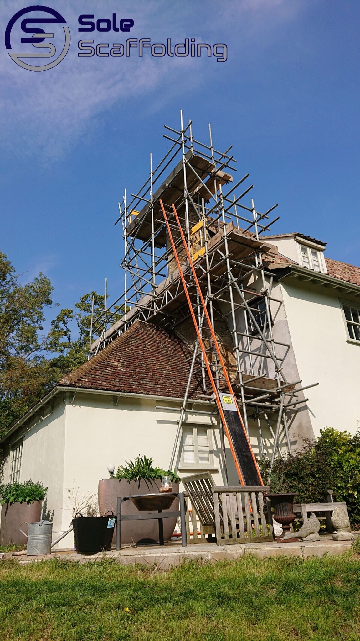 sole scaffolding - chimney bee removal scaffold in Fordham