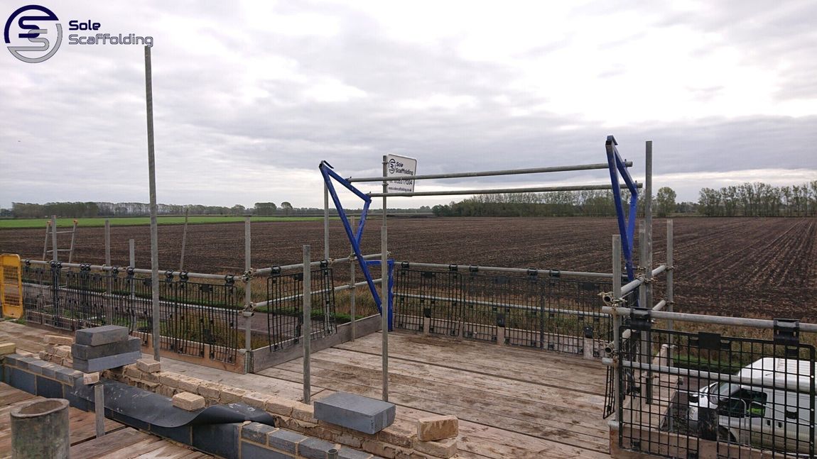 sole scaffolding - new build property in soham