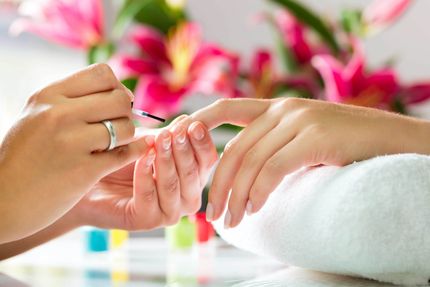 Nail Care — Woman Receiving A Manicure In Yorkville, NY Nail Care — Woman Receiving A Manicure In Yorkville, NY