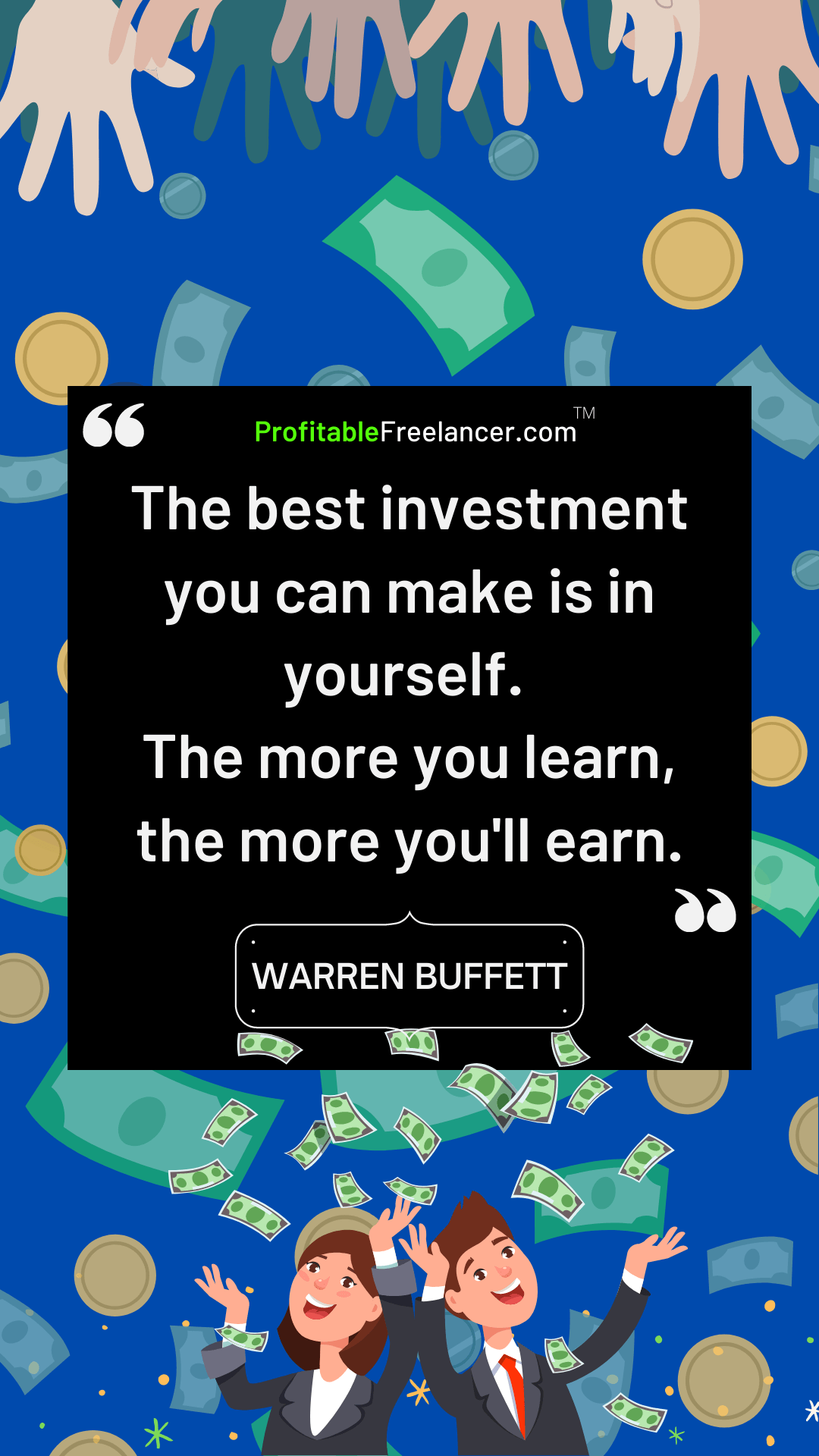 how to grow a freelance business warren buffet quote