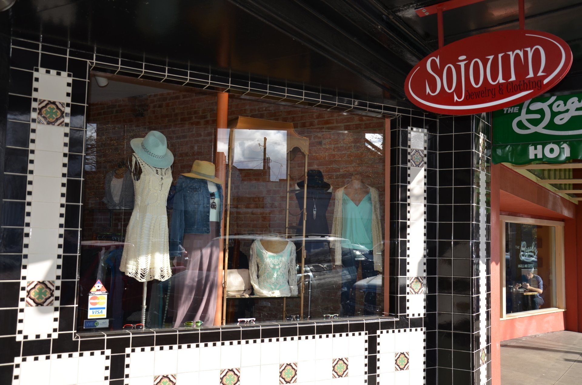 clothes in windo