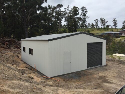 Industrial Shed with roller door - Snowy Sheds