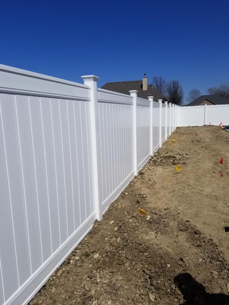 White Residential Fence — Griffith, IN — Paz Fence Installations White Residential Fence — Griffith, IN — Paz Fence Installations