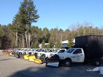Plow Truck Lineup-LST Landscaping Inc.-Portland, ME