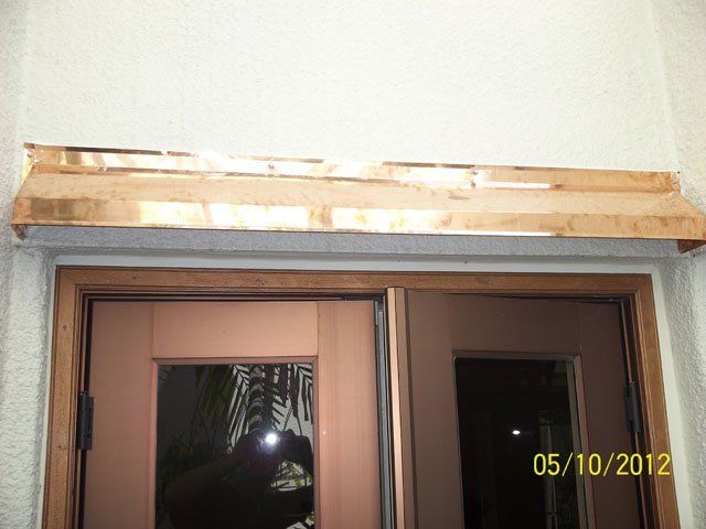 Custom Gutter Above Door — Oakland Park, FL — Watertite Gutter Company