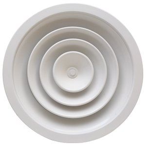griglia a cerchi concentrici per sistema aspirazione a soffitto